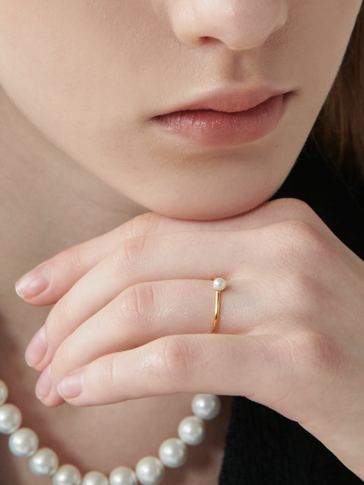 [Silver925] CR013 Simple pearl ring