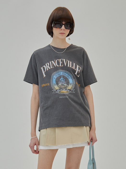 PRINCEVILLE Print T-Shirt in D/Grey VW2SE114-13