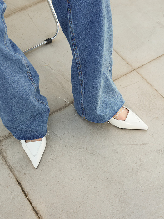 Nana Slingback Flats Leather White