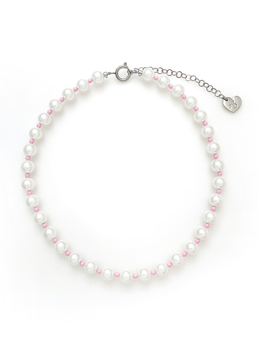 Spring Bubble Pearl Necklace (Pink)