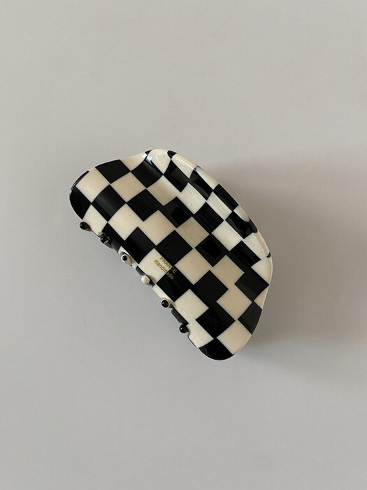 Checker board hair-clip