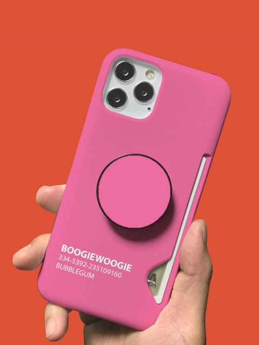 부기우기 슬림카드 케이스 - 버블껌 핑크(Bubblegum Pink)