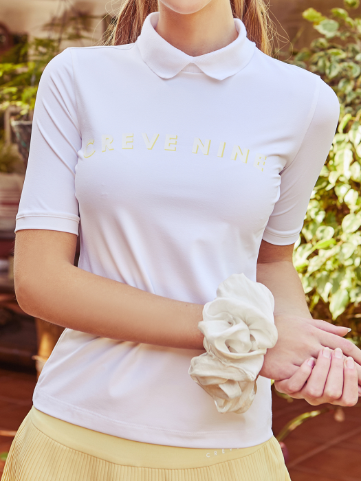 로고 포인트 여성 티셔츠 WHITE