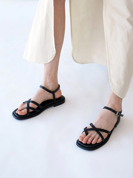 Simon Sandals Leather Black