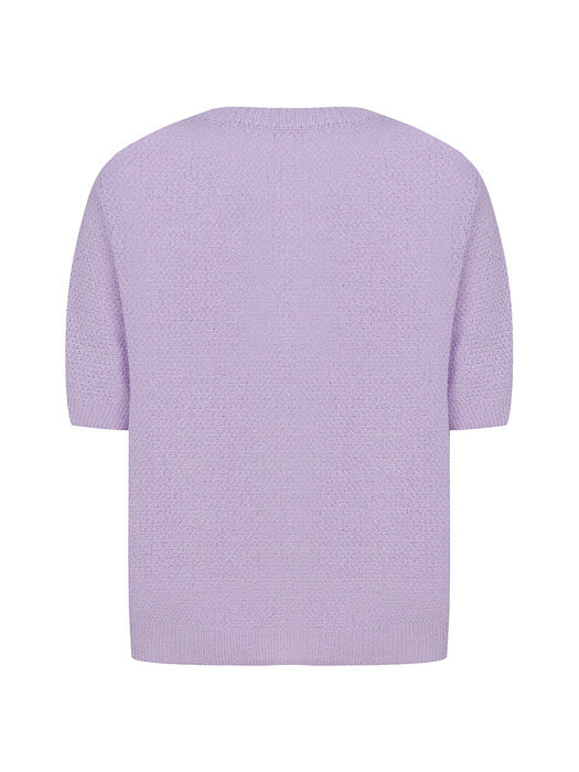 [단독]Boucle Half Cardigan-Light Purple