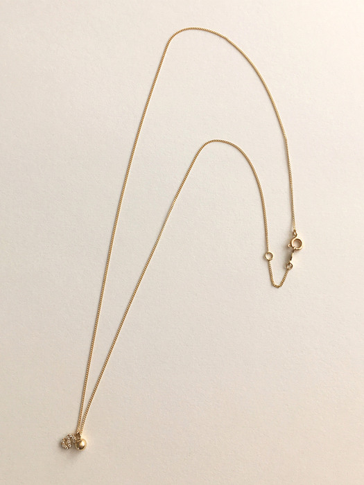[단독]14k brill petit initial necklace