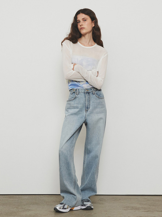 BUTTON DENIM PANTS