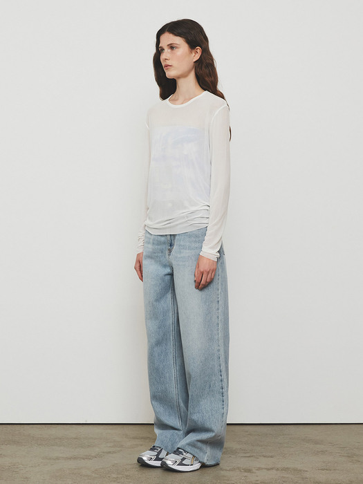 BUTTON DENIM PANTS