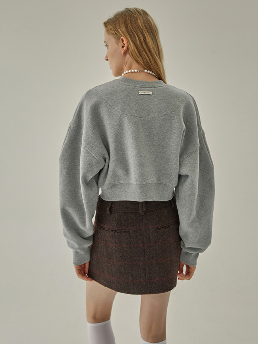 classic check wool mini skirt