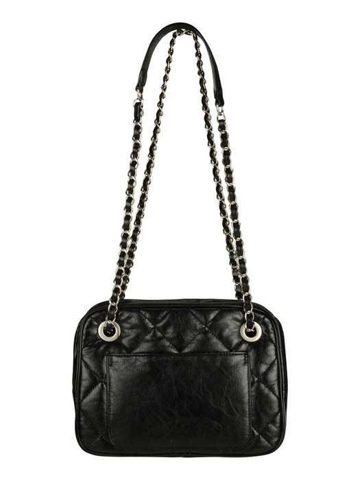 STUD MIDDLE QUILTING BAG IN BLACK