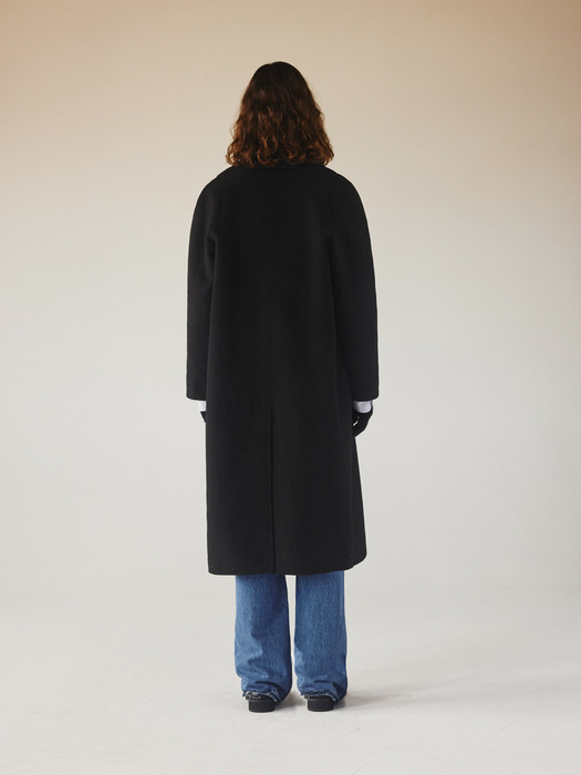 (RE-BIRTH)Cashmere Standard Handmade Coat_Black