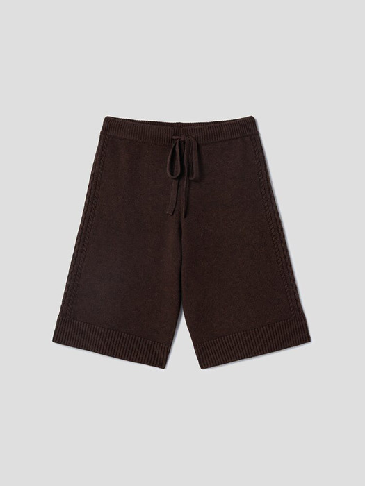 Cable Shorts Knit Pants  Light Grey (WE2X5UC59D)