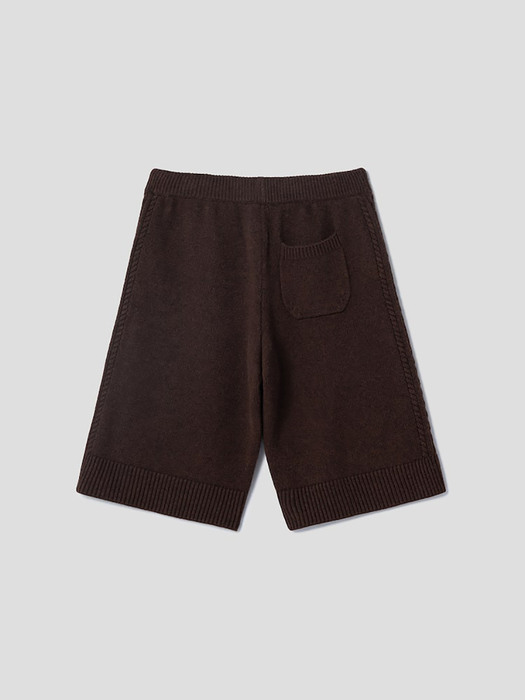 Cable Shorts Knit Pants  Light Grey (WE2X5UC59D)