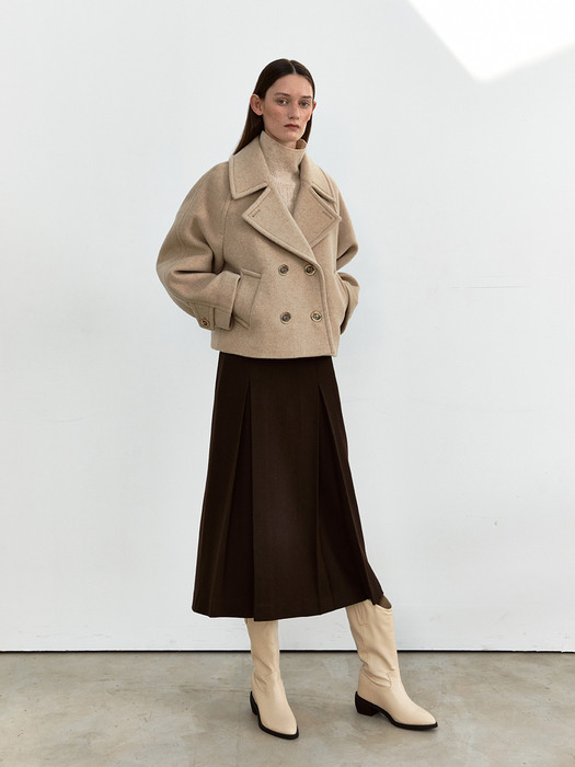 TWW WIDE COLLAR DOUBLE HALF COAT_2COLORS