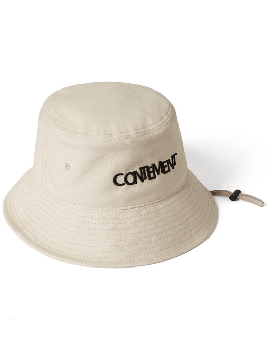 LOGO BUCKET HAT_BEIGE