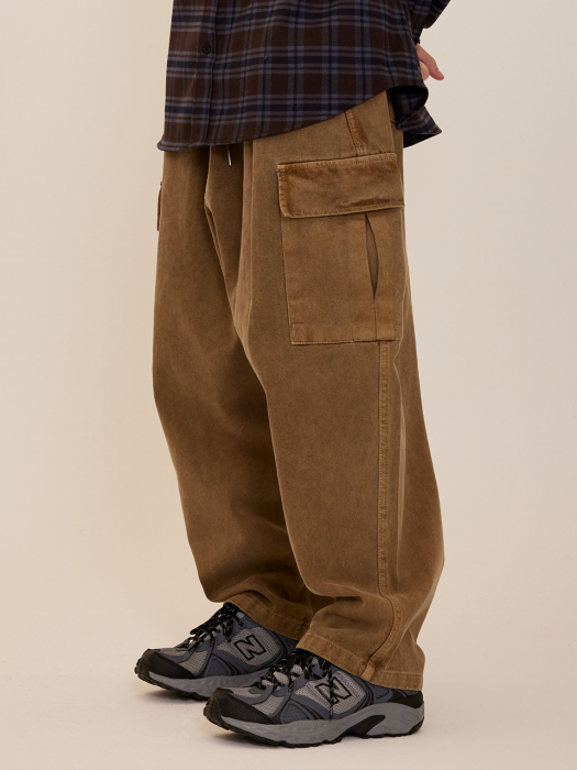 CB PIGMENT CARGO PANTS (BROWN)