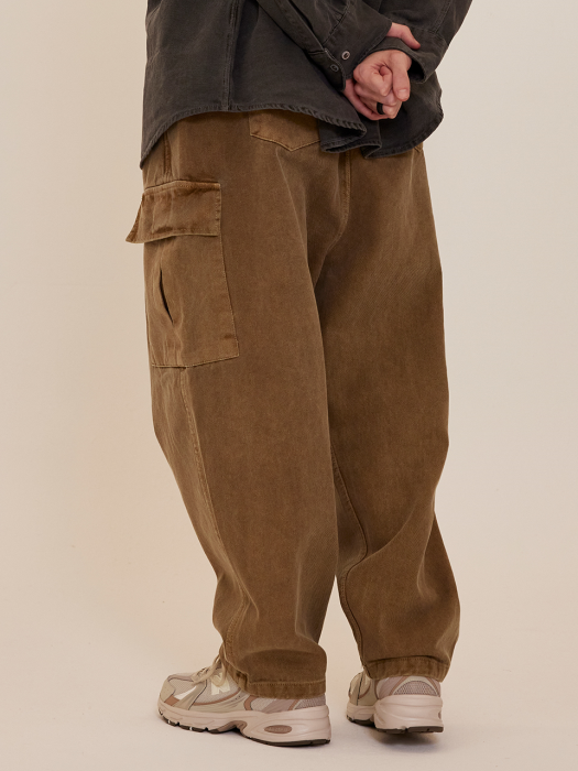 CB PIGMENT CARGO PANTS (BROWN)