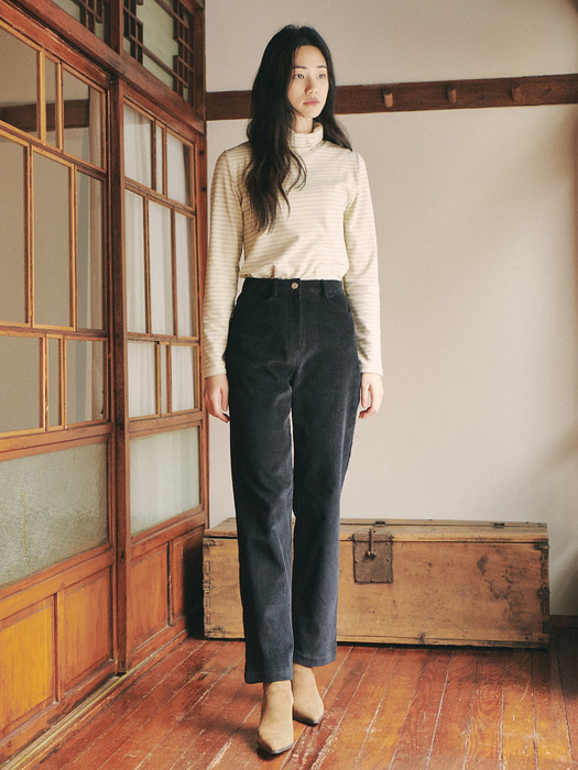 Basic Corduroy Pants_black