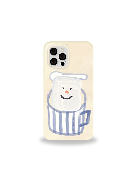 [SET] Drink series : Latte / marshmallow phone case
