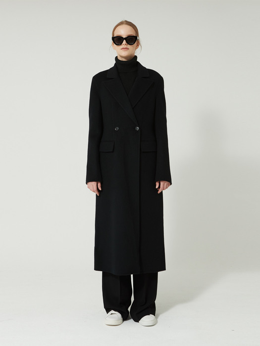 [리퍼브]Handmade Cashmere jenny Long Coat (Black)