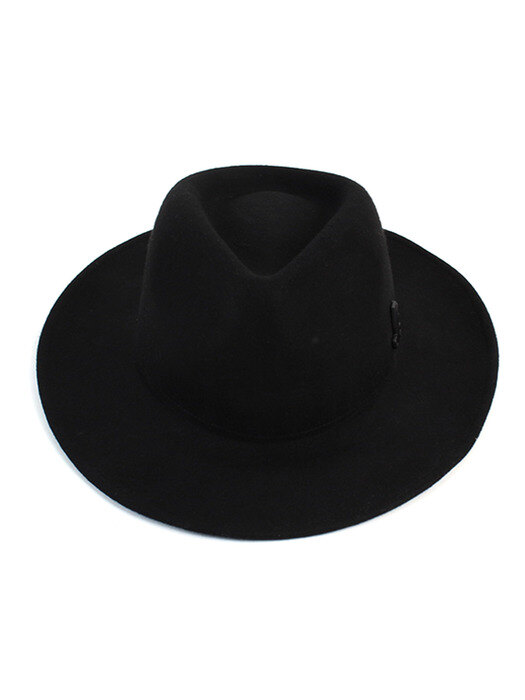 V Wire Black Wool Fedora 울페도라