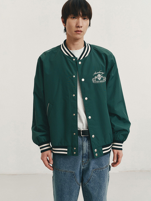 UNISEX VARSITY JACKET GREEN_M_UDJU3A110E2