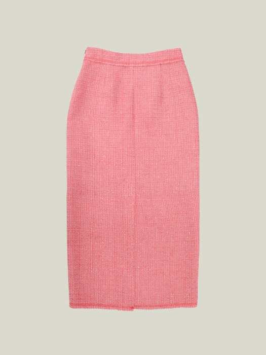 Lotini Tweed Skirt_Pink