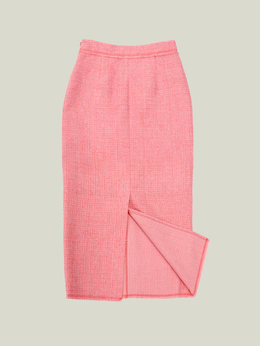 Lotini Tweed Skirt_Pink