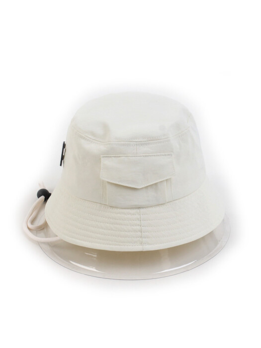 String Pocket Ivory Bucket Hat 버킷햇