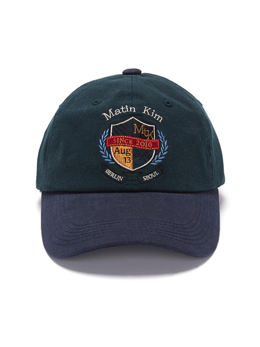 EMBLEM COLOR BALL CAP IN DARK GREEN