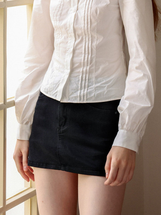 Cest_Simple black mini skirt