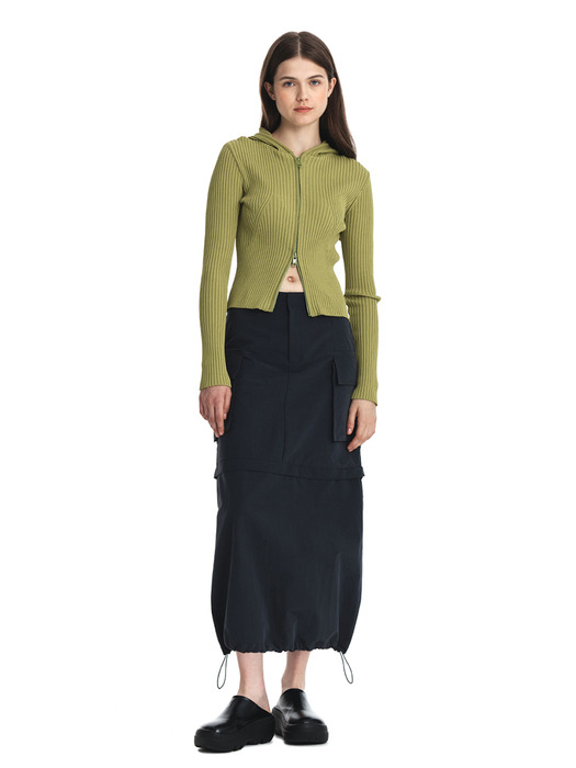 Vermont Slit Pocket Skirt (Charcoal)