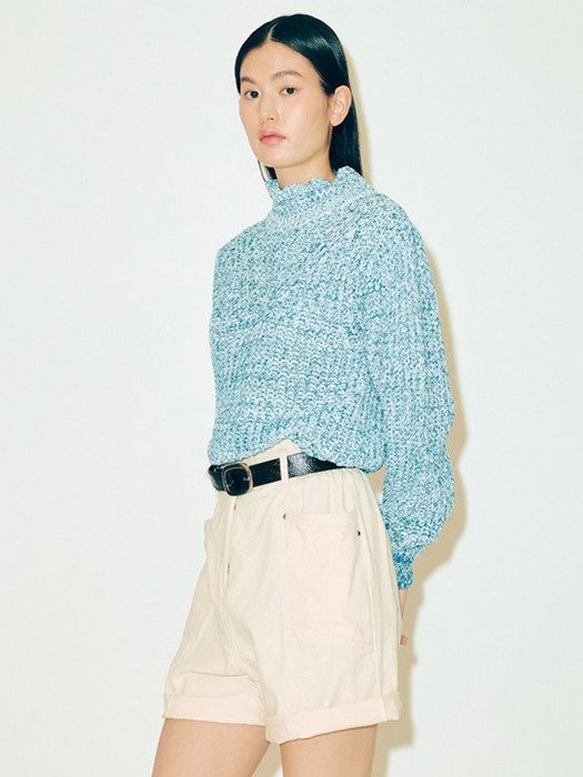 MIXED COLOR BLOUSON KNIT