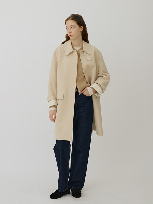 MELBA classic oversized single mac coat_Ecru Beige