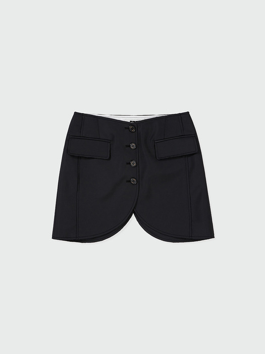 XOANON Open Front Skirt Belt - Black