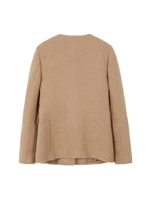 Puff Sleeve Line Jacket in Beige VW3WJ034-91