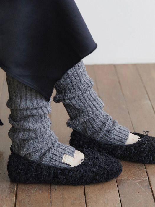 knit leg warmer (F001_charcoal)