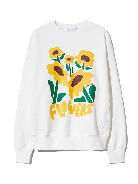 23FW Cotton Sunflower Sweatshirt White_TMT02WH