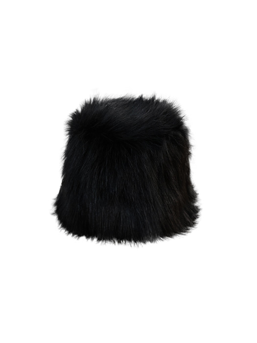 Poiu Fur Bucket Hat Black