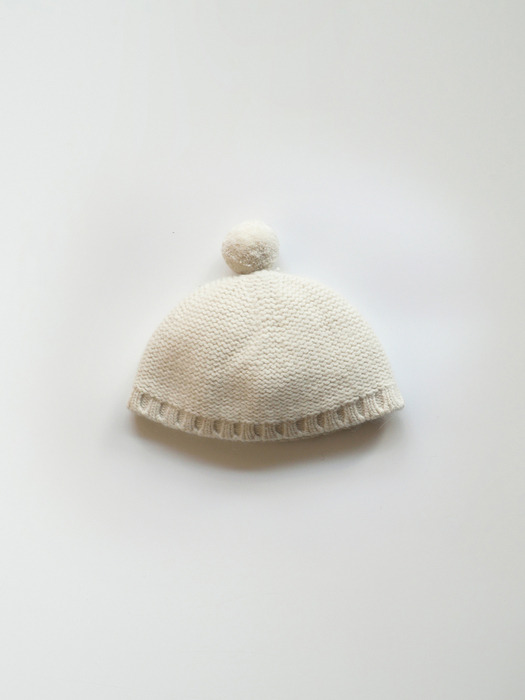 Alpaca knit beanie (Ivory)