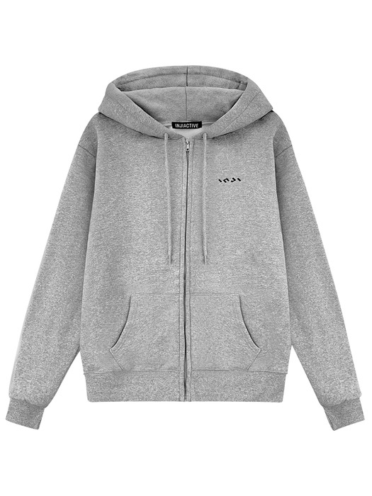 Fleece Oversized Zip Hoodie 그레이