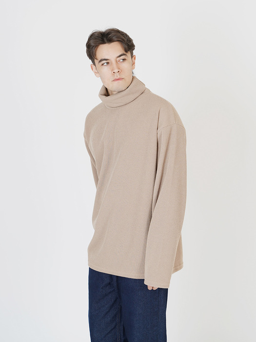 Wide Pola Neck Knit (White)