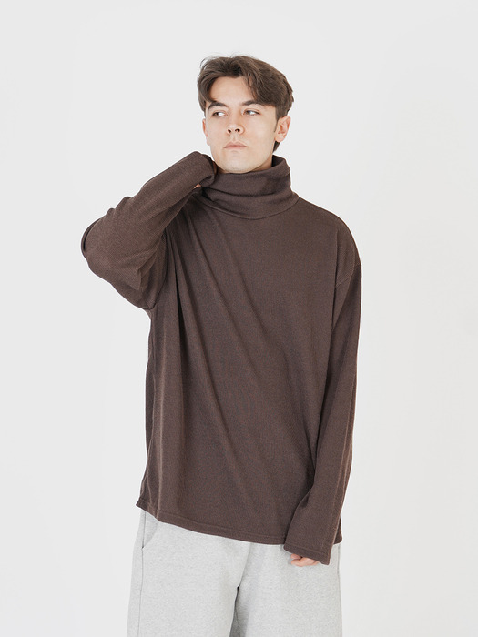 Wide Pola Neck Knit (White)