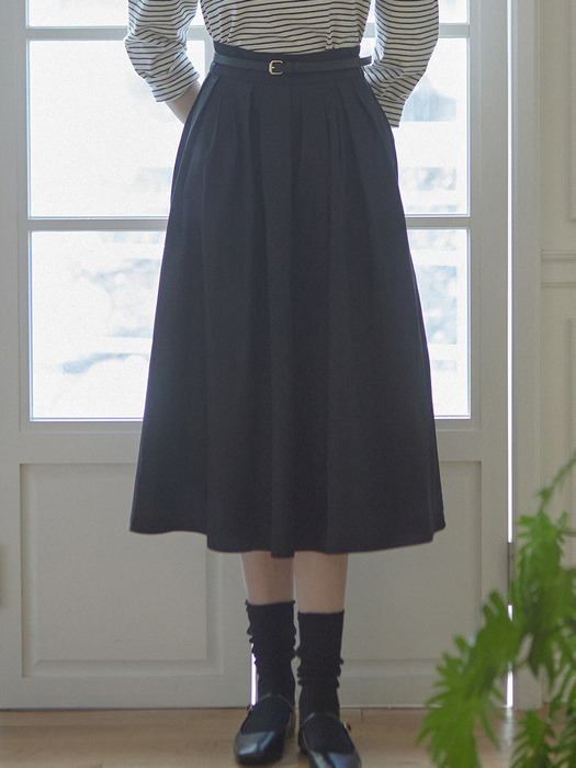 A-Line Flared Skirt - Black