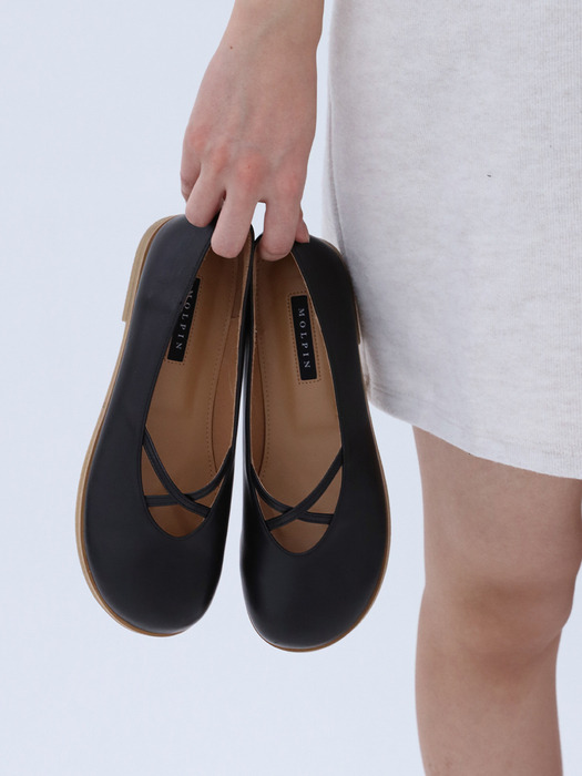 x point flat shoes_24021_black