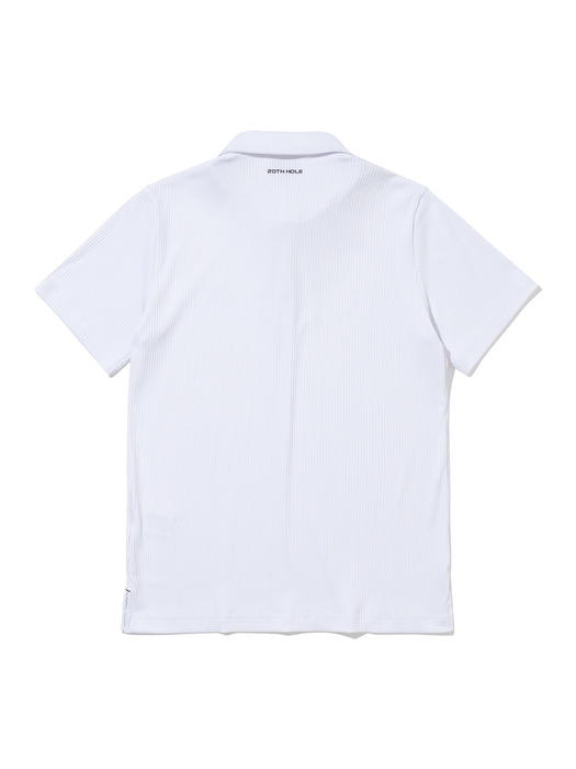 골지 웰딩 포인트 티셔츠 [WHITE]
