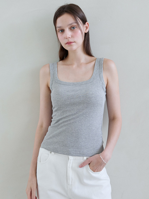 [단독] 와이드 스트랩 브라탑 나시 티셔츠 5colors 2P