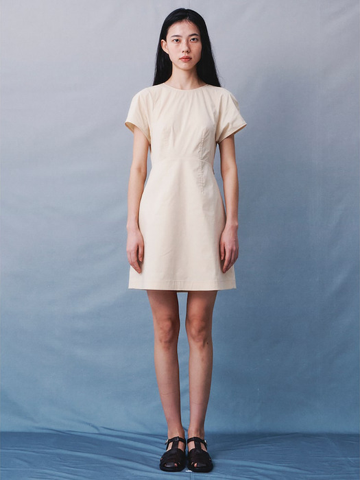Signature CutOut Mini Dress  Beige (KE4371M03A)