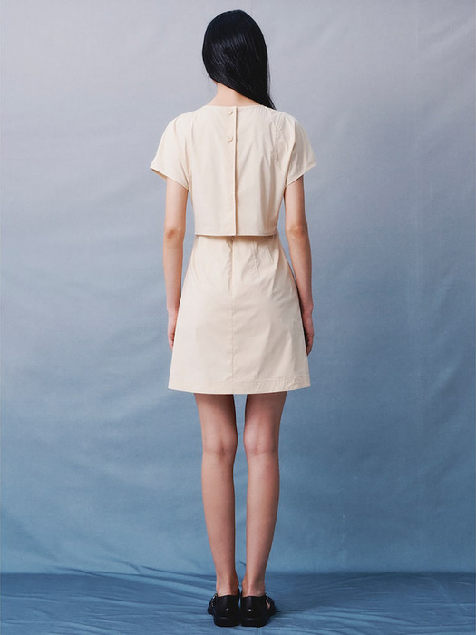 Signature CutOut Mini Dress  Beige (KE4371M03A)