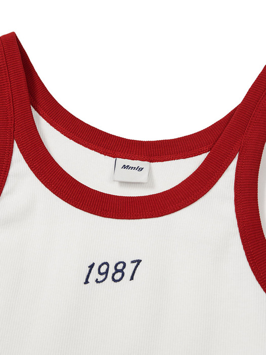 [Mmlg W] 1987 SLEEVELESS (EVERY WHITE / CHILLI RED)